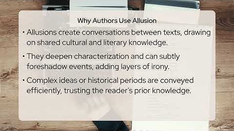 What Role Does Allusion Play In Literature?