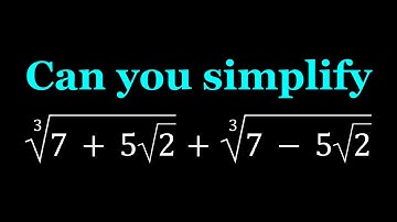 Simplifying a Nice Radical Expression with Cube Roots