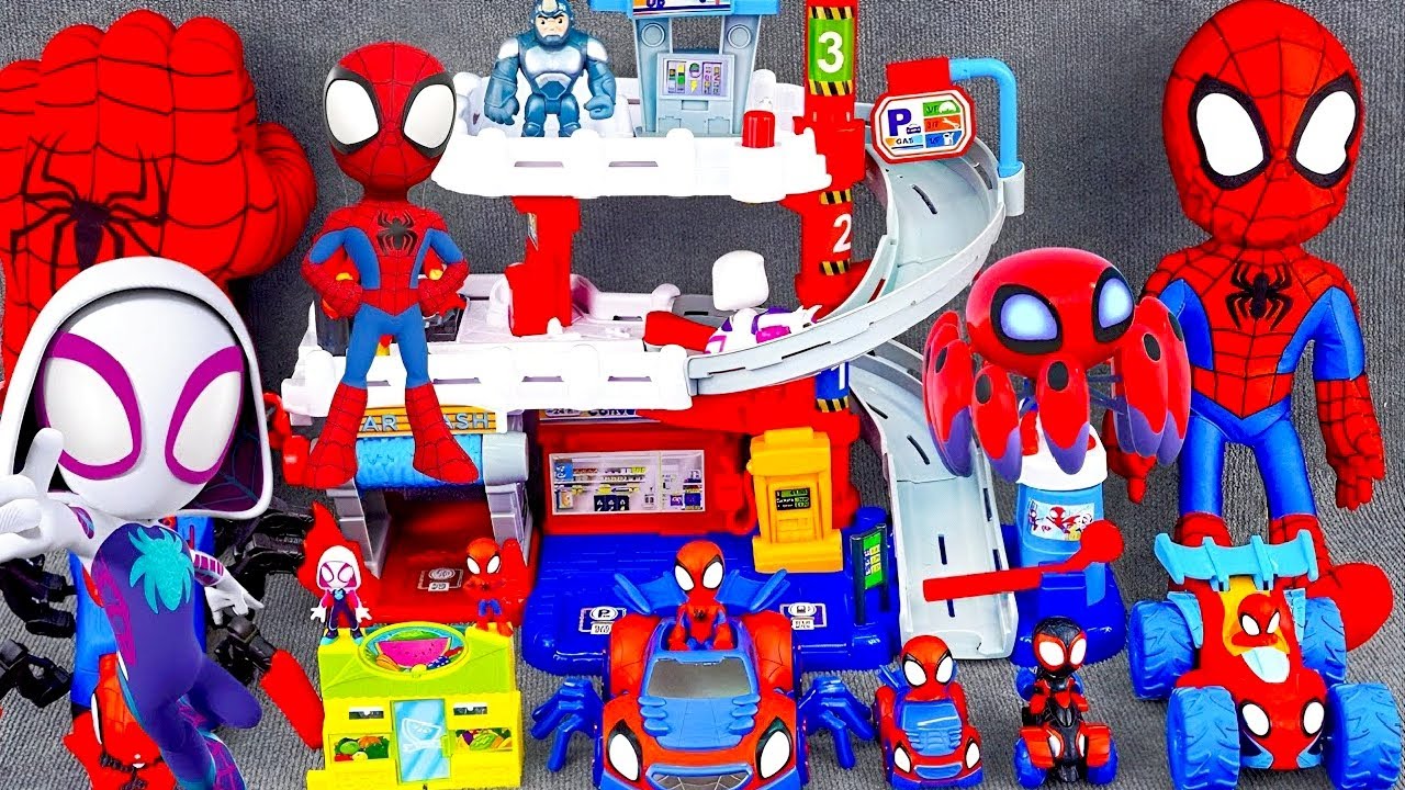 Marvel's Spiderman Unboxing ASMR | Spidey fast and Friendly Garage | Spidey and His Amazing Friends