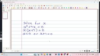 solve x^2+7x=0