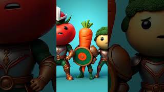 9. Vegetable WarriorsPrompt:A group of funny vegetables (tomato, carrot, #illustrat #conceptdraw