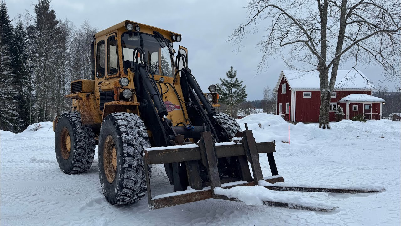 Snöröjning med hjullastaren Volvo L50