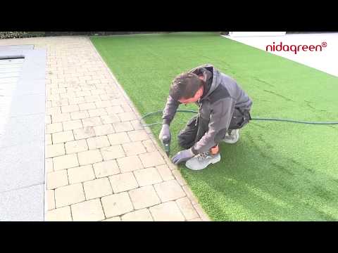 Vidéo: Plaque drainante pour moquette de pierre et gazon synthétique - Support alvéolaire extérieur : NIDAGREEN 80x120cm