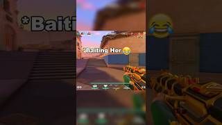 I baited her so Hard 😂 #valorant #valorantlive #shorts #vct #tenz #sentinels #ransom #fnatic