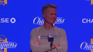 Steve Kerr discusses Jordan Poole, Andrew Wiggins extensions - 10/16/22