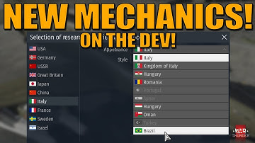 NEW MECHANICS added to the DEV SERVER! - War Thunder DEV