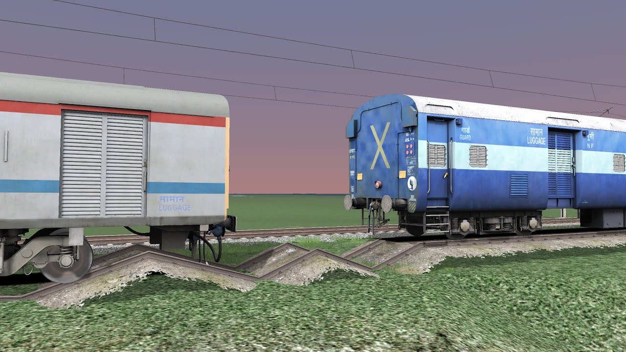 RAJDHANI GENERATOR COUPLING ICF SLR AT BUMPY RAILWAY TRACKS - TRAIN SIMULATOR 2025