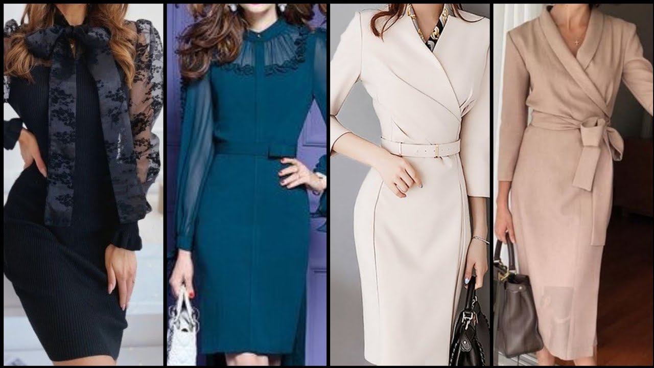 40 Days Office wear slimfit bodycon dresses ideas - classy working women dress codes ideas 2k21-2k22