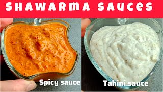 Shawarma Sauce Recipe at Home | Spicy Red + Creamy Tahini Garlic Sauce (Better Than Street Style!)