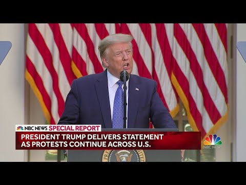 President Trump delivers statement as protests continue across the U.S.