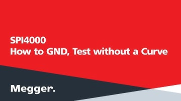 Megger SPI4000 - How To Perform a Ground Fault Test For a Breaker Without a Curve