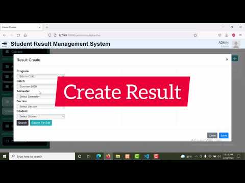 Student Result Management System Demo | Creative Coders | Pre-Defence| 2022
