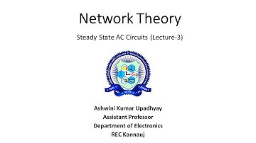Network Theory Lec 2.3 (a): Series Resonance, Quality Factor, and Bandwidth