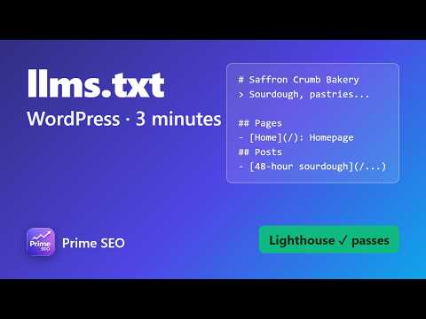 How to add llms.txt to WordPress in 3 minutes (and check it in Lighthouse)