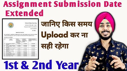 DU-SOL Assignment Submission Date Extended | जानिए किस समय Upload कर ना सही रहेगा | Jasmeet Classes