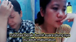 rutinitas ibu hamil semakin membesar utun bab pun sampe berkali2 .jgn dilihat kalau ga kuat #bumil