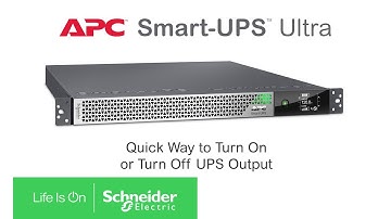 APC Smart-UPS Ultra 3kW - How to turn UPS output on or off using display menu