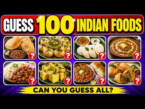 Guess The Indian Food Challenge 🍛 | 100 Indian Food Quiz | Food Guessing Game#GuessTheFood #FoodQuiz