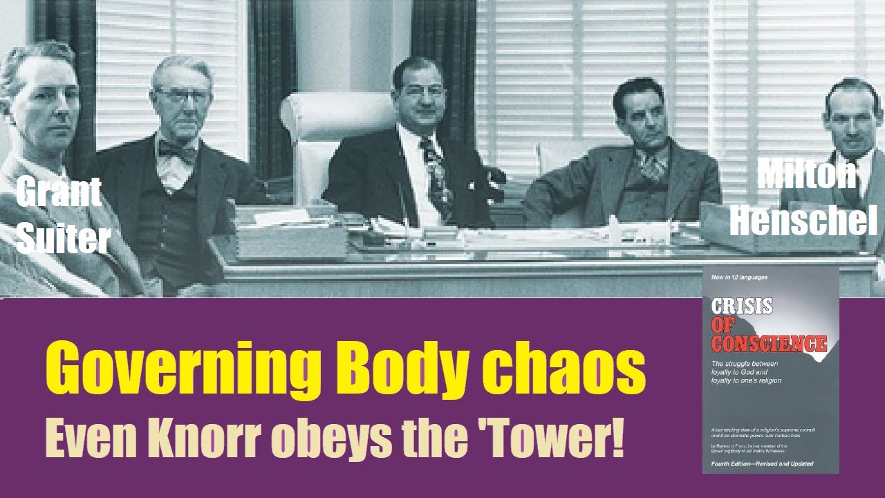 Even Knorr feels compelled to obey Watchtower?!! "Suiter says, "I haven't been doing any governing"