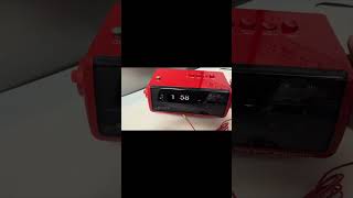 Sony Digimatic Flip Clock Radio Red 1970s Space Age Design Icon #sony #vintage #flipclock