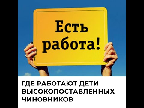 Где работают дети высокопоставленных чиновников