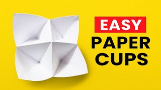 DIY | Paper Four Cups | How to Make Paper cups | Paper craft in 3min