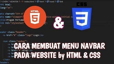 Cara Membuat Menu Navbar Sederhana - HTML CSS Pemula