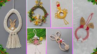 DIY 6 Easy Easter Decoration idea from Macrame/Cord at home| DIY Easy Easter craft idea 🐰66