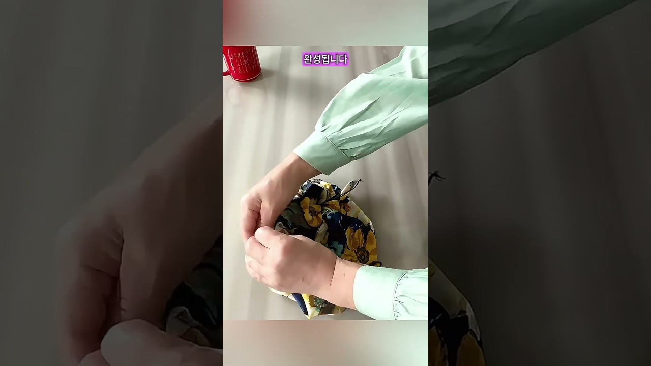 스카프를 손잡이 가방으로 변신하기 👜