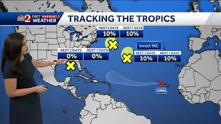 NHC monitoring 4 areas of interest including tropical storm