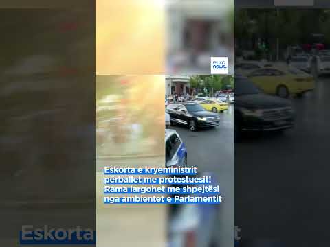 Eskorta e kryeministrit përballet me protestuesit! Rama largohet me shpejtësi nga ambientet e...