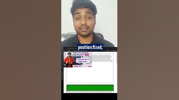 Position Fixed In CSS