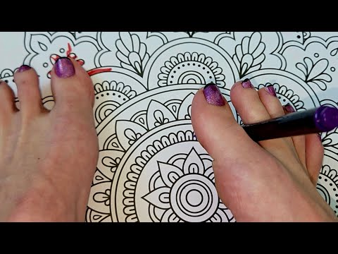 PRACTICE STAYING IN THE LINES/FEET COLORING/ASMR SOUNDS