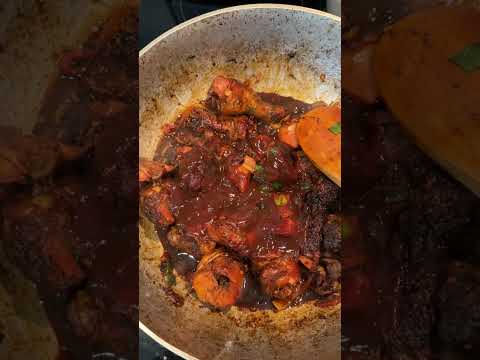 How to make BBQ Stew Chicken #shorts #bbqchicken #stewchicken #trinifood