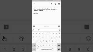 tutorial install localhost dan phpmyadmin di android