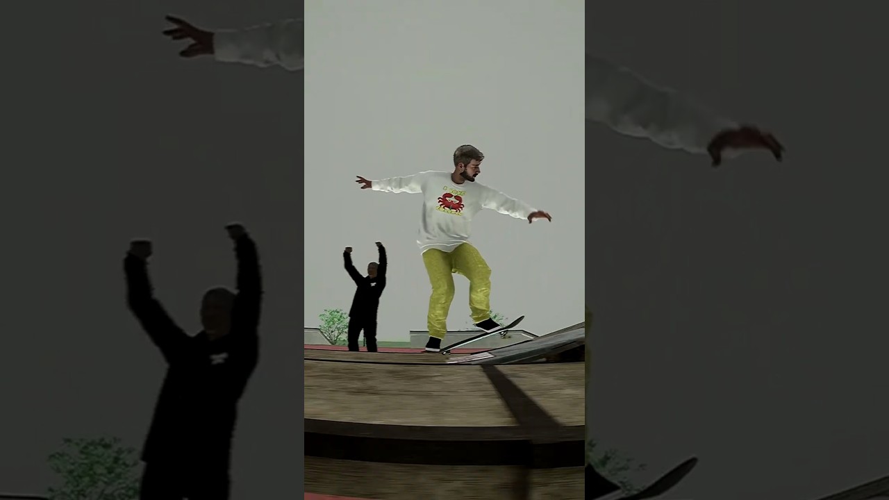 A DIFFICULT Manual to Fakie Manual Combo while DAEWON SONG was watching in (Skate Sim) 🤯