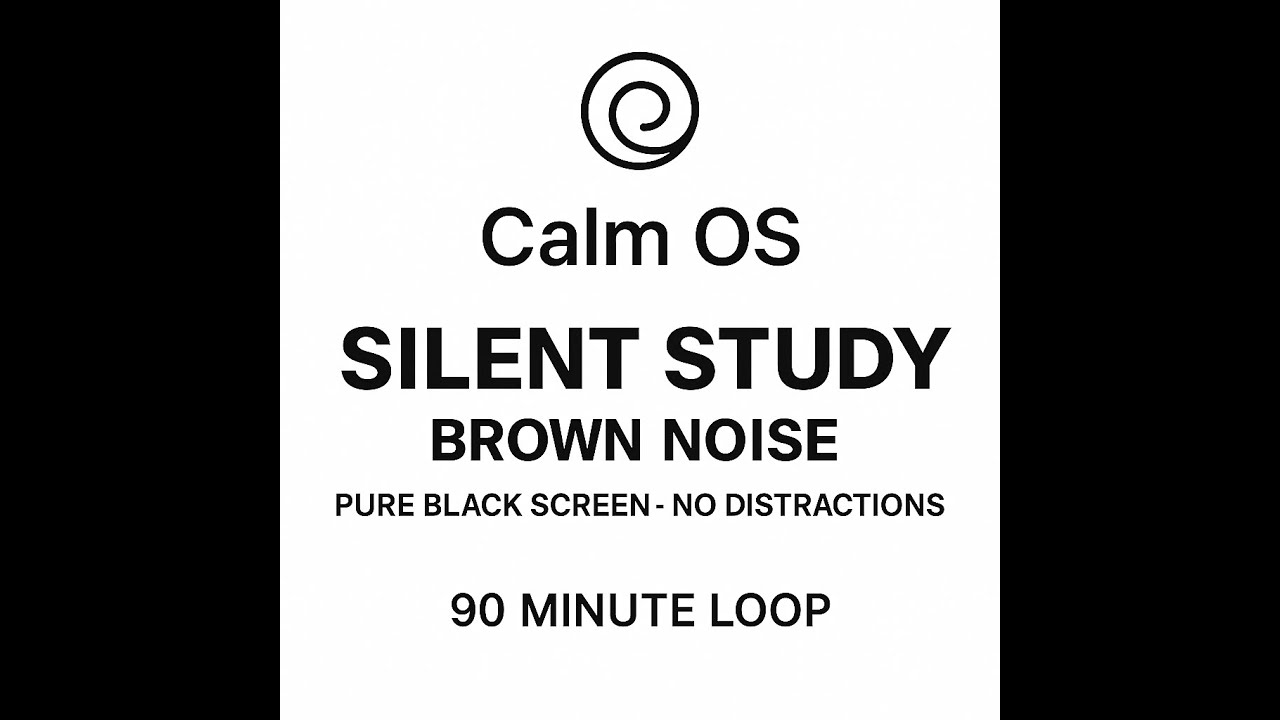 Pure Brown Noise • 90 Minute Loop for Concentration & Flow State