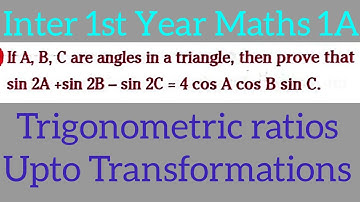 #Inter 1st Year Maths 1A Trigonometry@maths naresh eclass