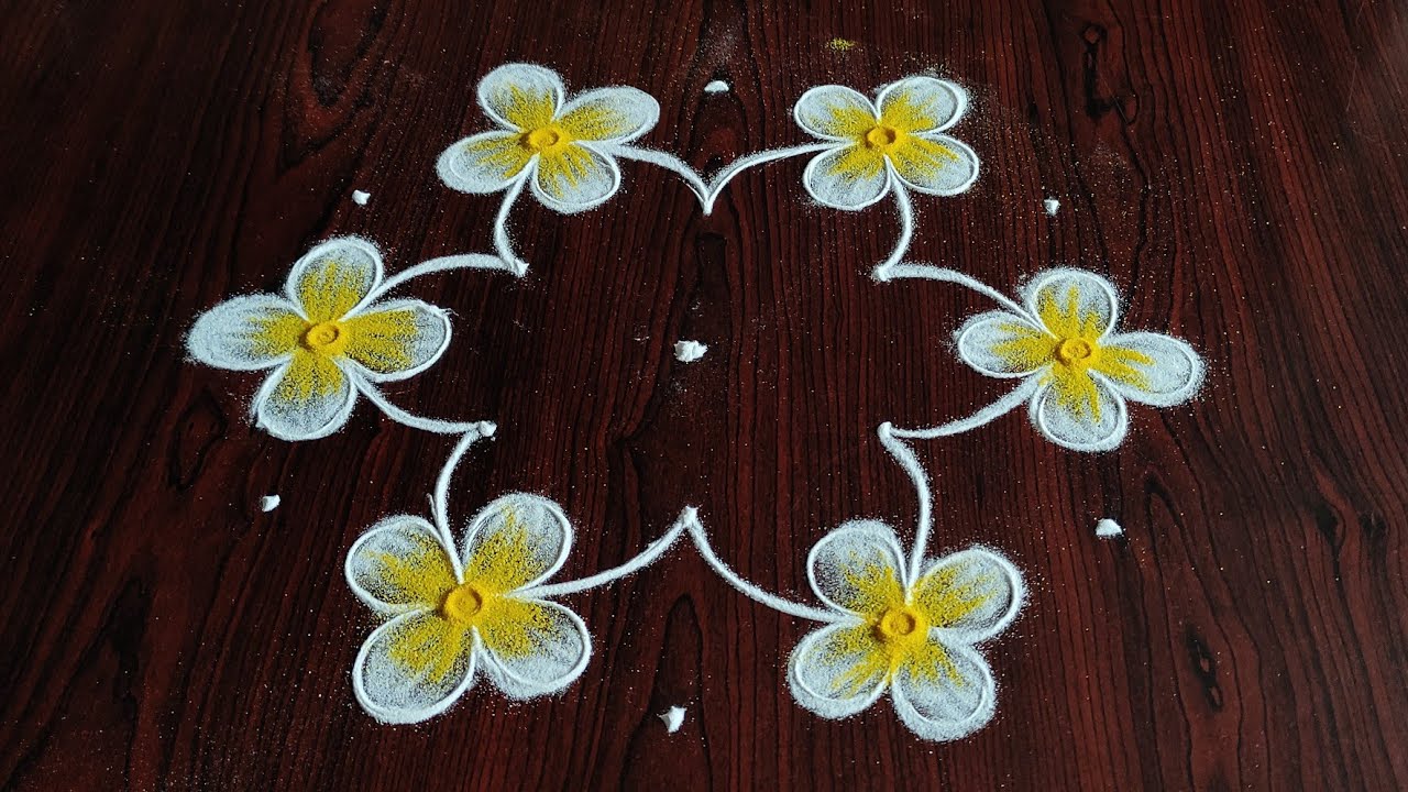 Easy friday special rangoli (5×3) dot's...simple easy kolam