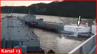 Russian tankers which captain was drunk collided in Lena River - tons of gasoline spilled into river