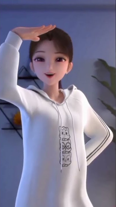 animation video beautiful girl dance