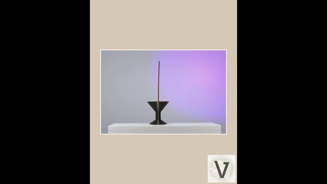 Vertical incense holder Seren– 3D printed incense stick burner with ash catcher tray, modern ince...