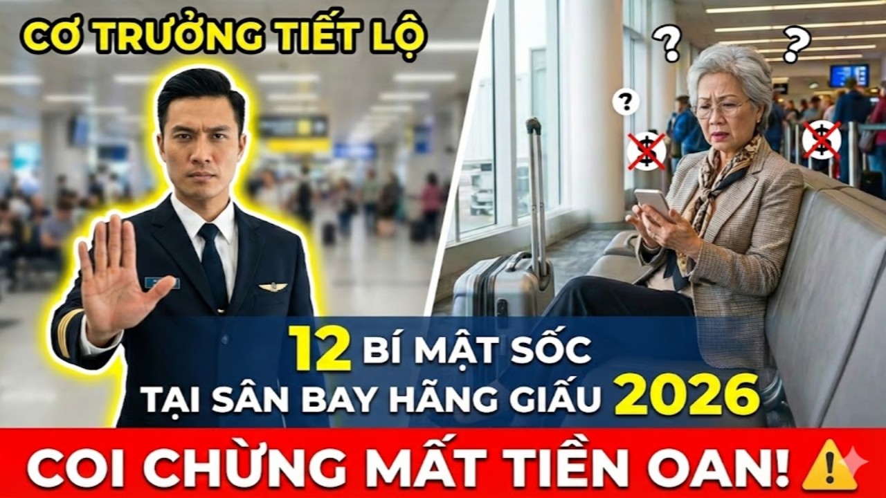 Cơ Trưởng Tiết Lộ 12 Sự Thật Đáng Sợ Tại Sân Bay Năm 2026: Đừng Để MẤT TIỀN OAN Vì Thiếu Hiểu Biết