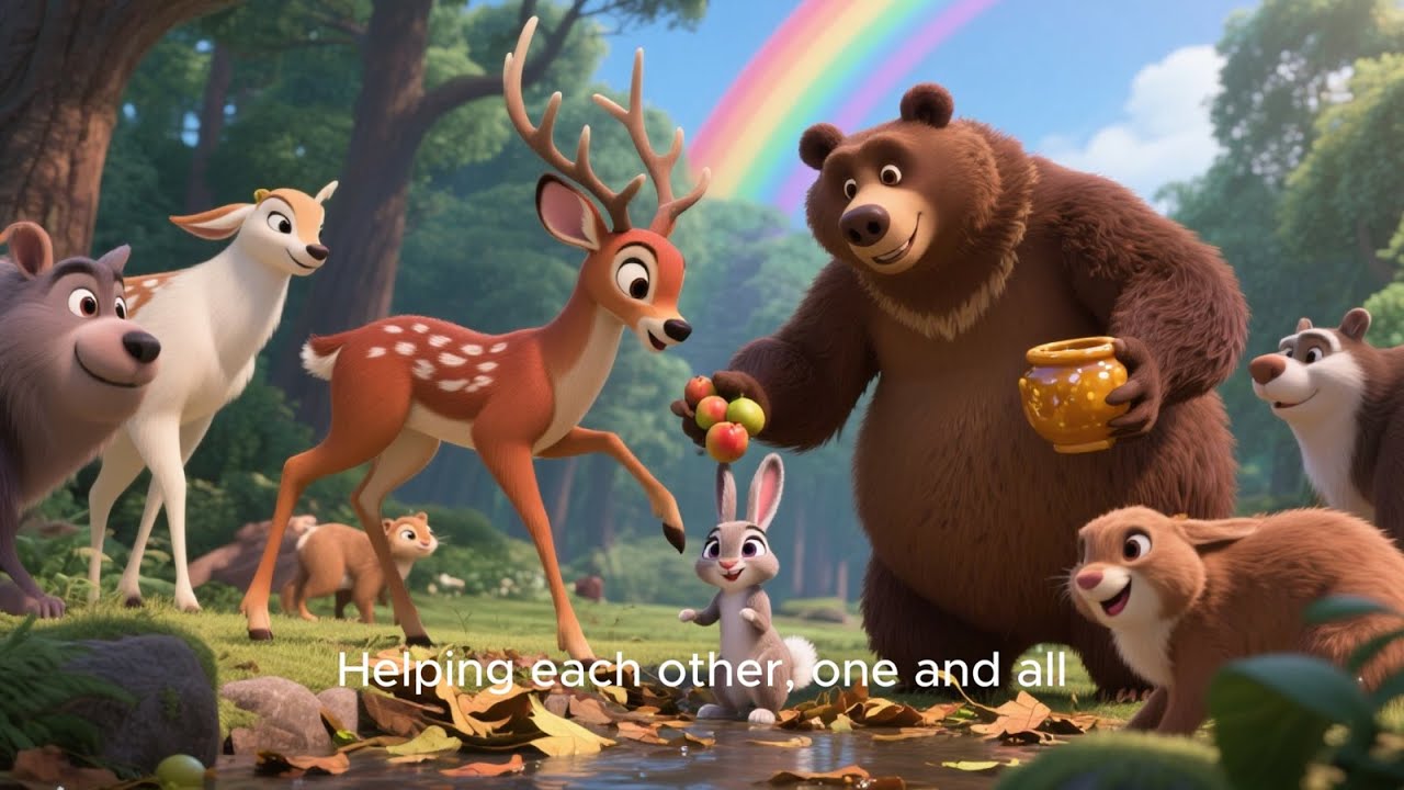 “Animal Friends in the Forest 🌳🐻 | Fun Friendship Song for Kids & Preschool Learning!”