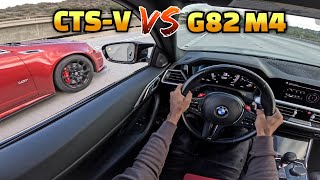 Stock S58 Is Surprisingly Fast | M4 VS E85 CTS-V