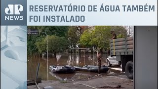 DMAE constrói dique provisório no centro de Porto Alegre