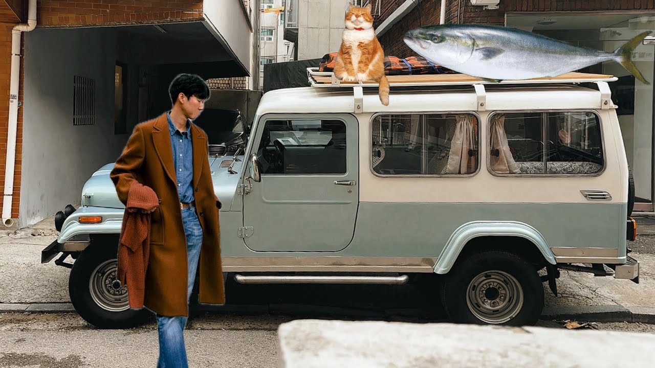 [VLOG] 혼자 서울 카페 투어 | 올드카 정비 | 첫눈 | 방어 | 고양이