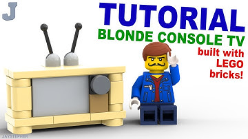 How To Make A Vintage Blonde Console TV Built With LEGO Bricks Easy Tutorial