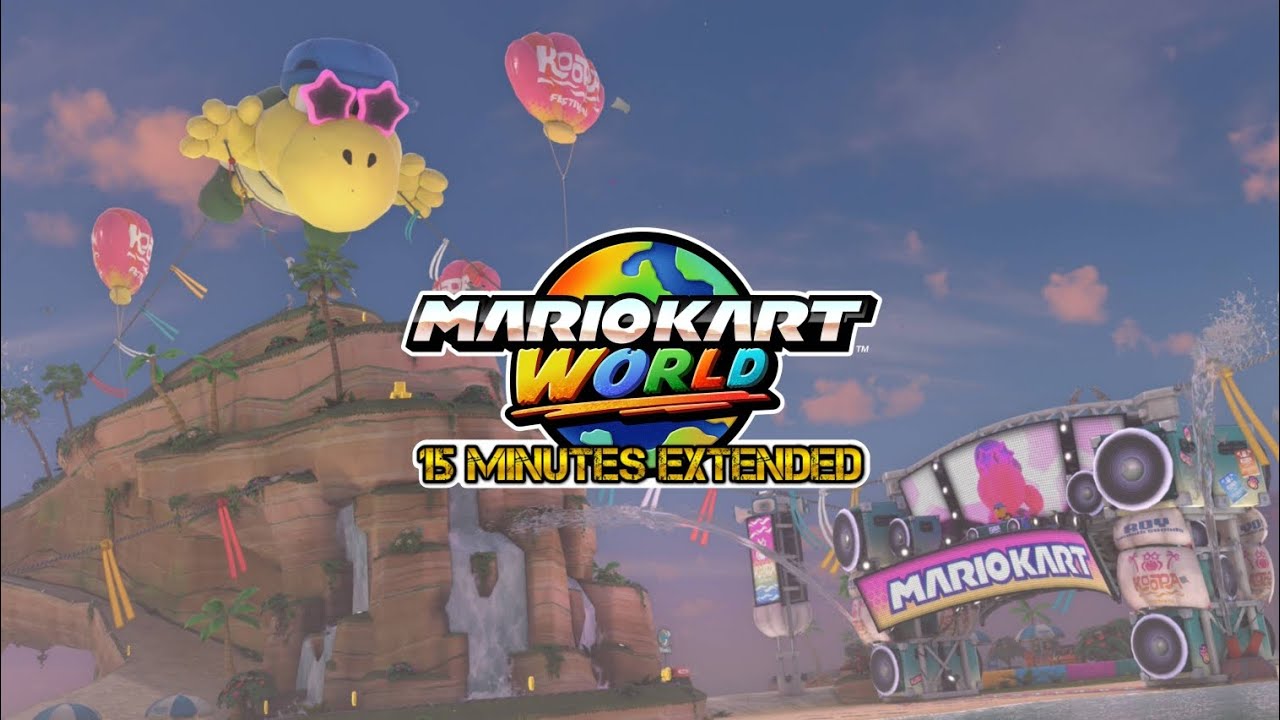 SNES Koopa Troopa Beach - Bass Boost (Frontrunning) - 15 Minutes Extended | Mario Kart World OST