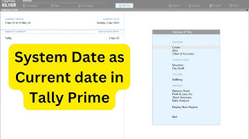 Current Date in Sales voucher Tally Prime